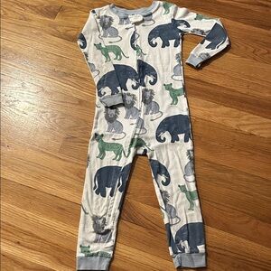 Carter's Kids Pajamas - Blue and Green Animal Print